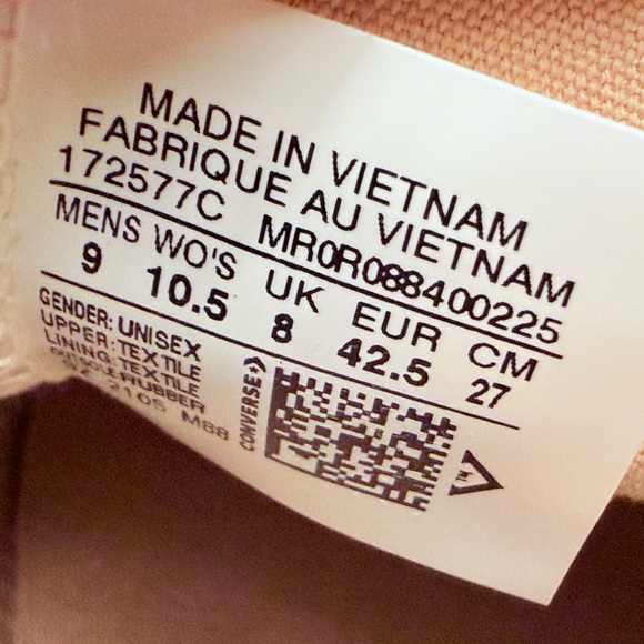 Converse x John Elliot Skid Grip OX Sneaker Collab Men 9 Women 10.5 - Picture 10 of 16